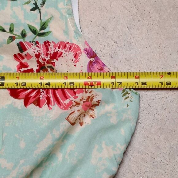 TULLE Brand Sleeveless Floral Rose Summer Spring Dress - Size Large - Picture 5 of 8